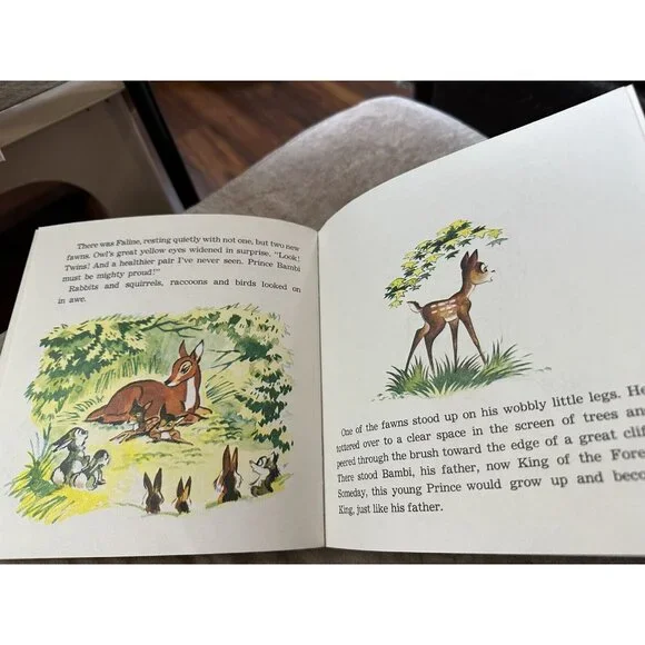 Walt Disney Bambi Read Along‎ Book ONLY NO Cassette Tape Excellent 1977 - Picture 15 of 16